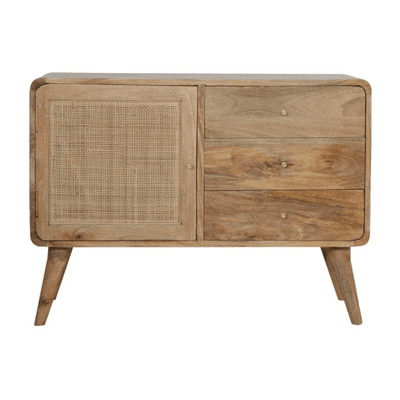 Rattan Style Nordic Sideboard Cabinet