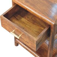 Regency Solid Wood Chestnut Nightstand Side Table