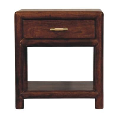 Regency Solid Wood Chestnut Nightstand Side Table