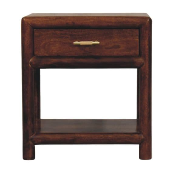 Regency Solid Wood Chestnut Nightstand Side Table