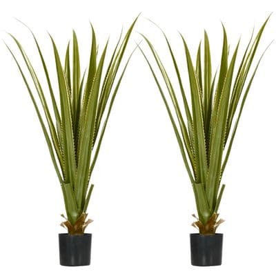 Set Of 2 Artificial Agave Plants In Pot