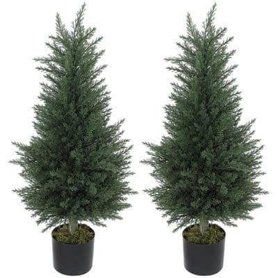 Set Of 2 Artificial Cypress Trees