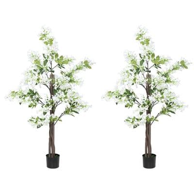 Set Of 2 Artificial Honeysuckle Plants In Pot
