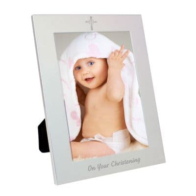 Silver Christening Frame
