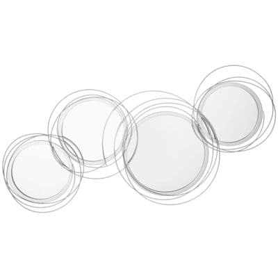 Silver Metal Wall Art Decorative Mirror