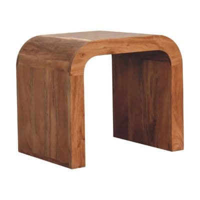 Solid Acacia Wood End Table