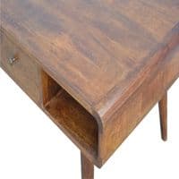 Solid Wood Curved Chestnut Coffee Table