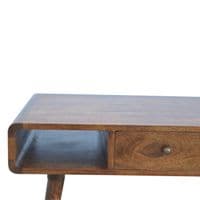 Solid Wood Curved Chestnut Coffee Table