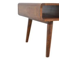 Solid Wood Curved Chestnut Coffee Table