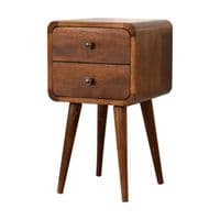 Solid Wood Mini Chestnut Bedside Table