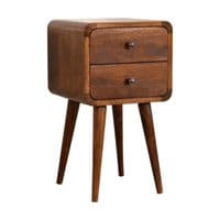Solid Wood Mini Chestnut Bedside Table