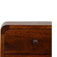 Solid Wood Mini Chestnut Bedside Table