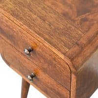 Solid Wood Mini Chestnut Bedside Table