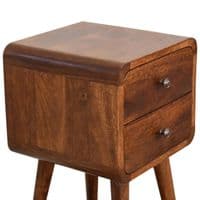 Solid Wood Mini Chestnut Bedside Table