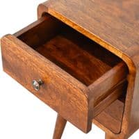 Solid Wood Mini Chestnut Bedside Table