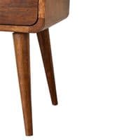 Solid Wood Mini Chestnut Bedside Table