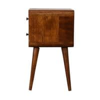 Solid Wood Mini Chestnut Bedside Table
