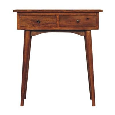 Solid Wood Mini Chestnut Console Table