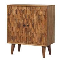 Solid Wood Mini Pineapple Carved Cabinet