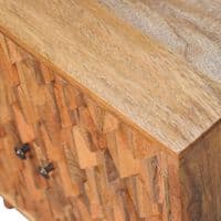 Solid Wood Mini Pineapple Carved Cabinet