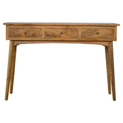 Solid Wood Nordic Style 3 Drawer Console Table