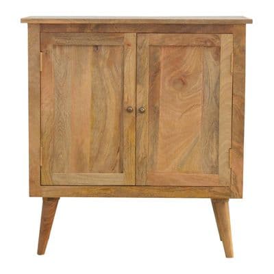 Solid Wood Nordic Style Cabinet Oak Finish