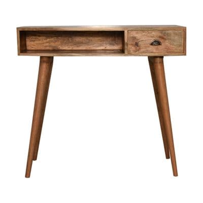 Solid Wood Oak Style Open Slot Writing Desk