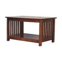 Solid Wood Slatted Chestnut Coffee Table