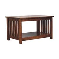 Solid Wood Slatted Chestnut Coffee Table