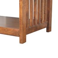 Solid Wood Slatted Chestnut Coffee Table