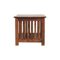 Solid Wood Slatted Chestnut Coffee Table