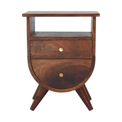 Solid Wood Split Chestnut Bedside Table
