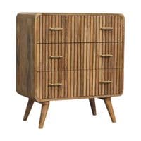 Solid Wood T-Bar Ridged Chest