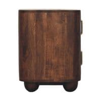 Solid Wood Walnut Marlowe Fluted Bedside Table