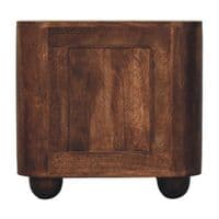 Solid Wood Walnut Marlowe Fluted Bedside Table