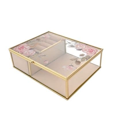 Sophia Floral Glass Jewellery Box