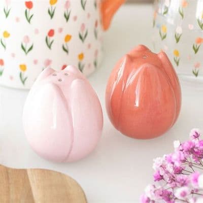 Tulip Shaped Salt & Pepper Shakers