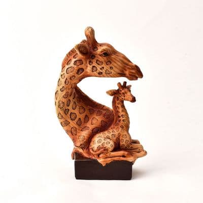 Wood EffectTwo Giraffes Figurine