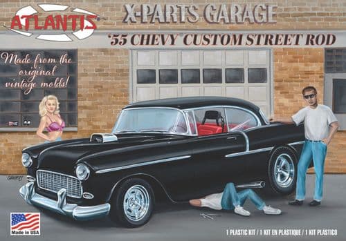 1955 Chevy Custom Street Rod - 1:25 scale - Atlantis Models