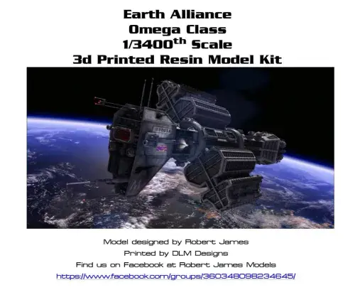 BABYLON 5 EARTH ALLIANCE OMEGA CLASS 1/3400 SCALE RESIN MODEL KIT RJ MODELS