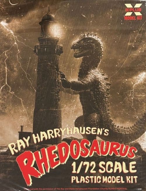 Beast from 20,000 Fathoms Model Kit from X-Plus 2025 Reissue New Box Art