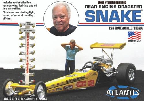Don Prudhomme Snake Rear Engine Dragster 1/24 Model Kit Atlantis Models