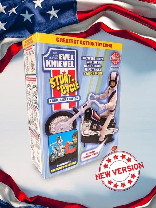 Evel Knievel Stunt Cycle Retro Original 70's New Updated Version