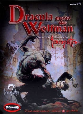 Frazetta's Dracula Meets The Wolfman From Moebius Models