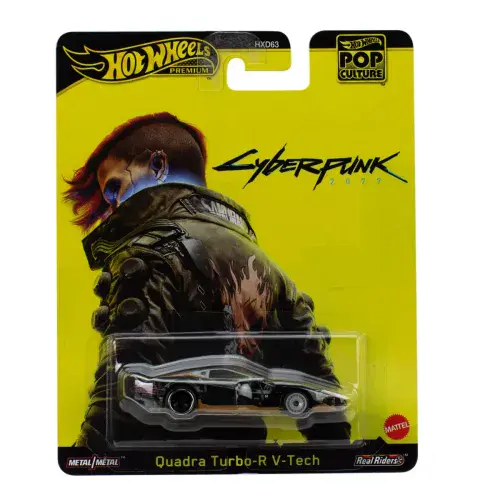 Hot Wheels Premium Pop Culture Cyber Punk Quadra V-Tech Turbo 