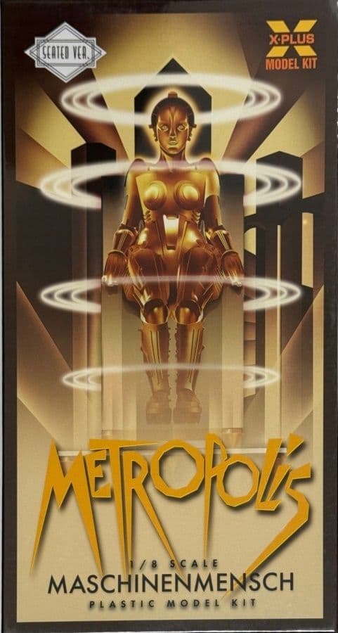 Metropolis Seated Robot Maria New Box Art 1 8 scale from X-Plus