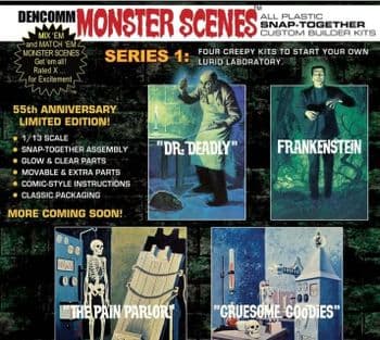 Monster Scenes Model Kits Aurora Reissues Complete Set Of 4