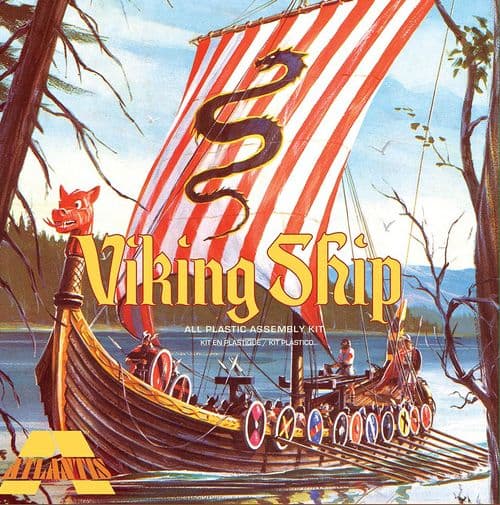 Viking  Ship with Oarsmen and Crew Plastic Model Kit. 