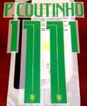 2018-19 Brazil WORLD CUP 2018 Home Shirt P.COUTINHO#11 Nike PS-Pro Sporting iD Name Number Set