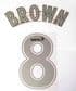 2007-08 Celtic(Glasgow) SPECIAL ANNIVERSARY EDITION Away Shirt BROWN#8 Official Name Number Set